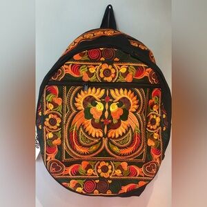 Embroidered Backpack Tribal Bohemian